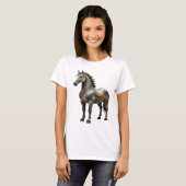 Koel Zilver ABSTRACTE KUNST Design T-shirt (Voorkant volledig)