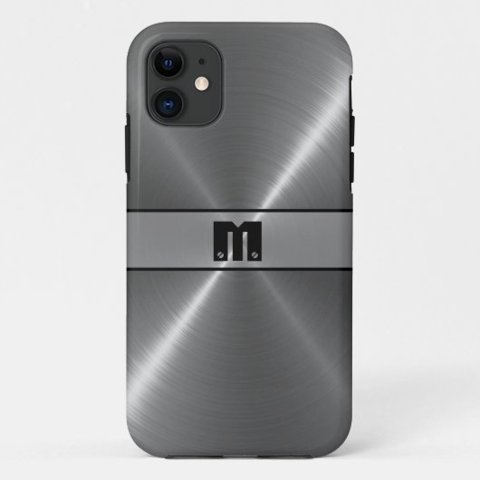 Koel zilver glanzend roestvrij staal metaal 7 Case-Mate iPhone case (Achterkant)