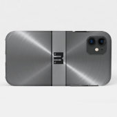 Koel zilver glanzend roestvrij staal metaal 7 Case-Mate iPhone case (Achterkant (horizontaal))