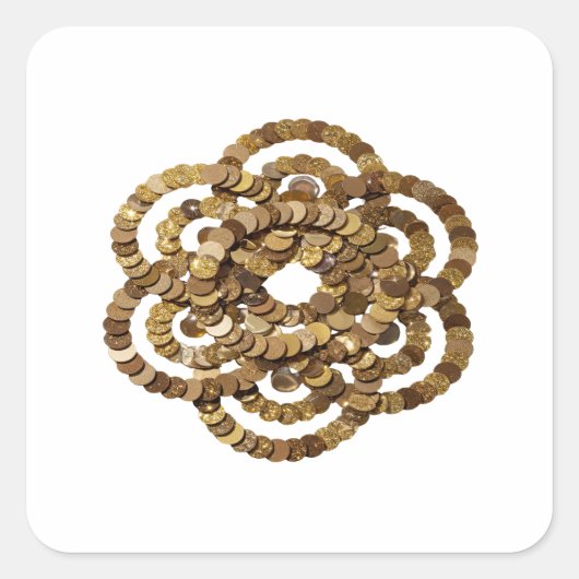 Koel zilver Gouden munten in sticker afdruk (Voorkant)
