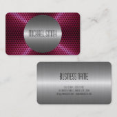 Koel Zilver Roestvrij staal Metaal Gat Visitekaartje (Voorkant / Achterkant)