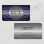 Koel Zilver Roestvrij Staal Metaalgat 2 Visitekaartje (Voorkant / Achterkant)