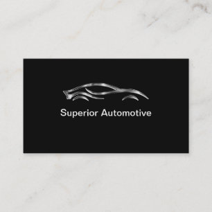 Koel zilveren tint auto design automotive visitekaartje