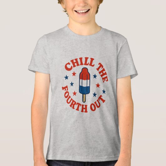Koel zomer ijslolly viering ontwerp Tri-Blend shirt (Voorkant)