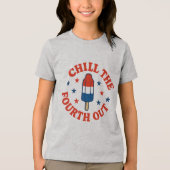 Koel zomer ijslolly viering ontwerp Tri-Blend shirt (Voorkant)
