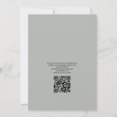 Koel Zomer QR Code RSVP Strand Huwelijk Kaart (Achterkant)