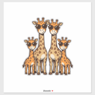 Koel Zonnebril Familie Bril Vintage Gravure T Sticker