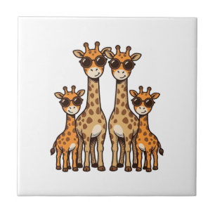 Koel Zonnebril Familie Bril Vintage Gravure T Tegeltje