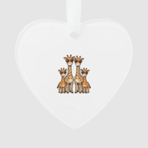 Koel Zonnebril Familie Giraffe Vintage Gravering T Ornament