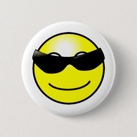 Koel zonnebril Geel gezicht Ronde Button 5,7 Cm (Voorkant)