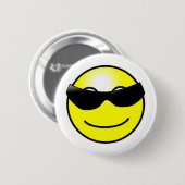 Koel zonnebril Geel gezicht Ronde Button 5,7 Cm (Voorkant /achterkant)