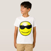 Koel zonnebril Geel gezicht T-shirt (Voorkant volledig)