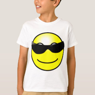 Koel zonnebril Geel gezicht T-shirt