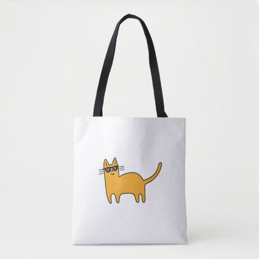 Koel Zonnebril Kat Tote Bag (Voorkant)
