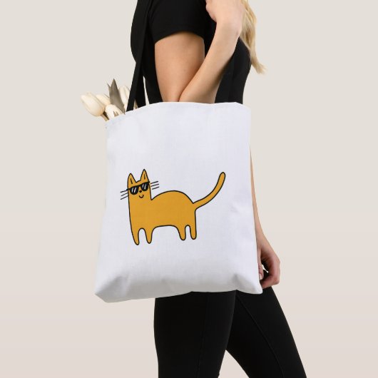 Koel Zonnebril Kat Tote Bag (Dichtbij)