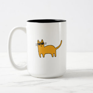 Koel Zonnebril Kat Tweekleurige Koffiemok