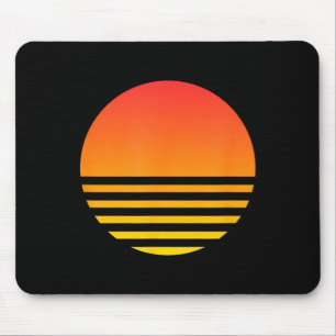 Koel Zonsondergang Zomer Strand Surfen 80s Retro V Muismat