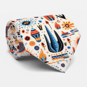 Koel zuidwestelijk Boho tegelpatroon Stropdas (Opgerold)