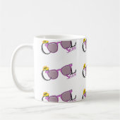 Koel Zuster en zonnebril op wit Koffiemok (Links)