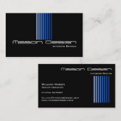 Koel zwart en blauw modern - Visitekaartje (Voorkant / Achterkant)