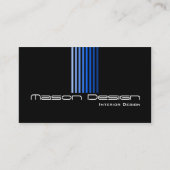 Koel zwart en blauw modern - Visitekaartje (Voorkant)