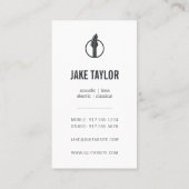 Koel zwart en koper gitaarlessen - verticaal visitekaartje (Achterkant)