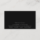 Koel zwart en licht groen breedbeeld - Visitekaart Visitekaartje (Achterkant)