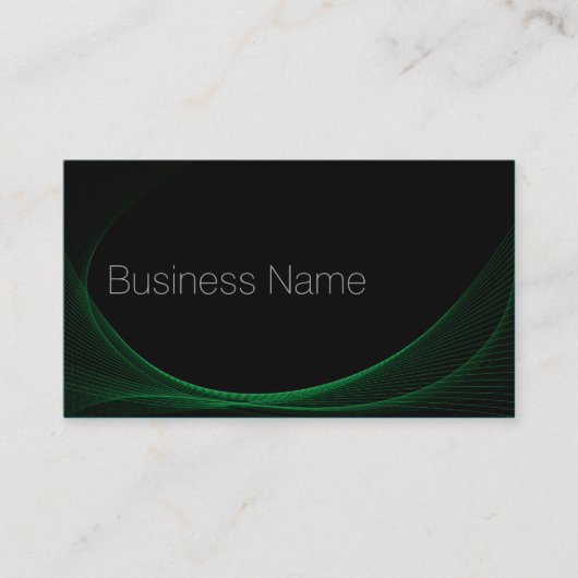 Koel zwart en licht groen breedbeeld - Visitekaart Visitekaartje (Voorkant)