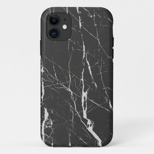 Koel zwart en lichte grijze marmer Case-Mate iPhone case (Achterkant)