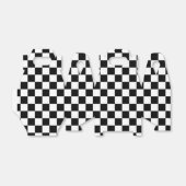 Koel zwart en wit gecheckt vlagpatroon bedankdoosjes (Uitgevouwen)