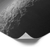 Koel zwart en wit oppervlak terrein van Pluto Poster (Hoek)
