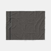 Koel zwart grijs cheetah print monogram fleece deken (Voorkant (Horizontaal))