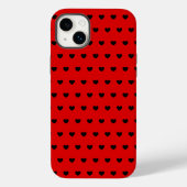 Koel zwart hart op opvallend rood Case-Mate iPhone case (Achterkant)