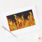 Koel zwart vuur vlammen rechthoekige sticker (Envelop)