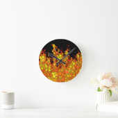 Koel zwart vuur vlammen ronde klok (Huis)