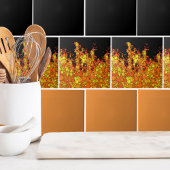 Koel zwart vuur vlammen tegeltje