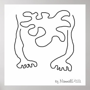 Koel zwart-wit Abstract Poster! Poster