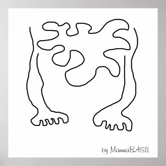 Koel zwart-wit Abstract Poster! Poster (Voorkant)