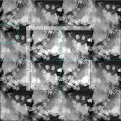 Koel zwart-wit grijs Abstract patroon Stof (Delen)