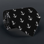 Koel zwart-wit klein nautisch ankerpatroon stropdas<br><div class="desc">Koel zwart-wit kleine nautische ankerpatroon stropdas. Elegant Birthday of Vaderdag cadeauidee voor mannen. Accessoires voor aangepaste kleding voor hem. Stijlvol ontwerp met scheepsankerpictogram. Vun maritiem cadeau voor zeelieden, bootkapitein, visser, visser, schipper vader, oom, vader, broer, zoon, vriend, grootvader, grootvader, bruidsbruin, baas, werknemer, bemanning, personeel, personeel, enz. De rendy stropdassen met...</div>