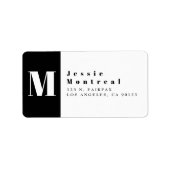 Koel zwart/wit | Modern retouradres Etiket (Voorkant)