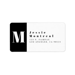 Koel zwart/wit | Modern retouradres Etiket