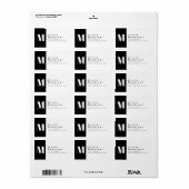 Koel zwart/wit | Modern retouradres Etiket (Full Sheet)