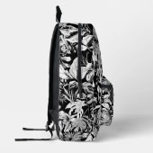 Koel Zwart Wit Modern Tropisch Blad Gedrukt Zak Bedrukte Rugzak (Links)