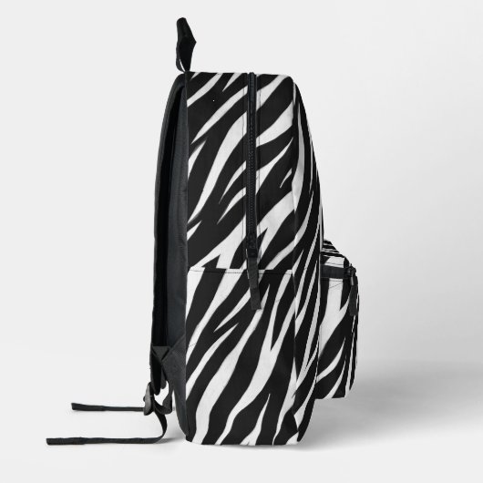 Koel Zwart-wit Patroon Zebra Print Monogram Bedrukte Rugzak (Links)