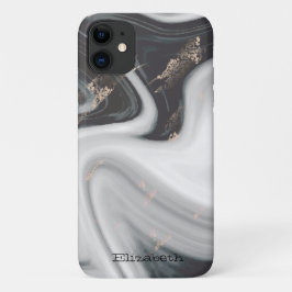 Koel zwart witte marmer steen textuur Case-Mate iPhone case