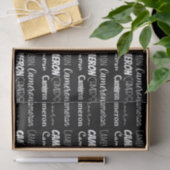 Koel zwart witte verjaardag gepersonaliseerde naam tissuepapier (Geschenk)