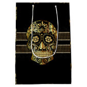 Koel zwarte en goudsuiker De schedeldag van de dod Medium Cadeauzakje (Achterkant)