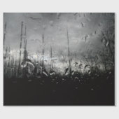 Koel zwarte en witte waterdruppels cadeaupapier (Vlak)