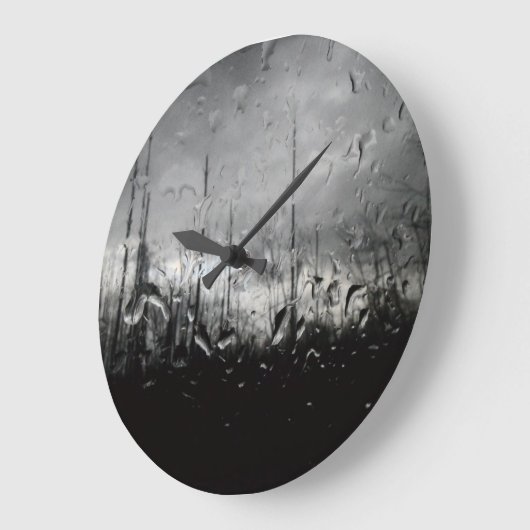 Koel zwarte en witte waterdruppels grote klok (Hoek)